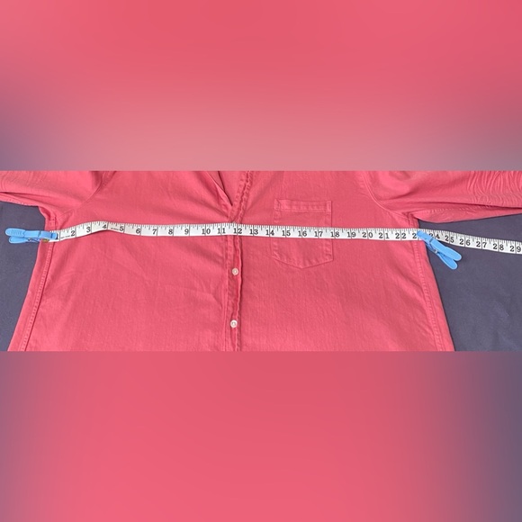 Frank & Eileen Famous Denim MARY Classic Shirtdress Size: L Flamingo - Picture 14 of 16